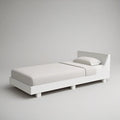 Cama Individual Infantil com Cabeceira em MDF Branco para Colchão 90 x 200 cm