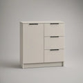 Aparador Retangular Branco com 3 Gavetas e 1 Porta, 80 x 40 x 90 cm