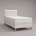 Estrutura de Cama Individual Estofada Branca com Colchão 90 x 200 cm
