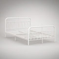 Estrutura Individual em Aço Branca para Colchão 90 x 190 cm com Estrado de Ripas